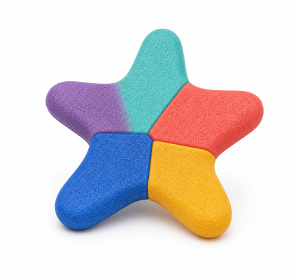 Multicolored Five-Arm Cat Activity Toy – Textured Star-Shaped Indoor Play Toy