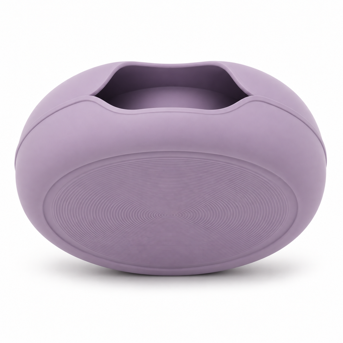Purple Round Cat Cave Bed – Enclosed Hideaway with Front Entrance and Recessed Top