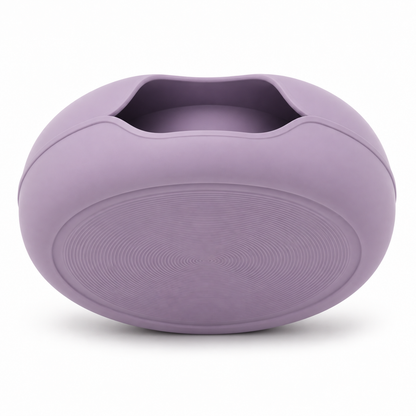 Purple Round Cat Cave Bed – Enclosed Hideaway with Front Entrance and Recessed Top